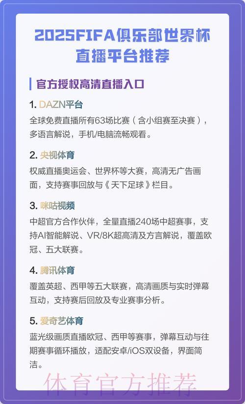 世界杯高清直播免费观看平台精选推荐